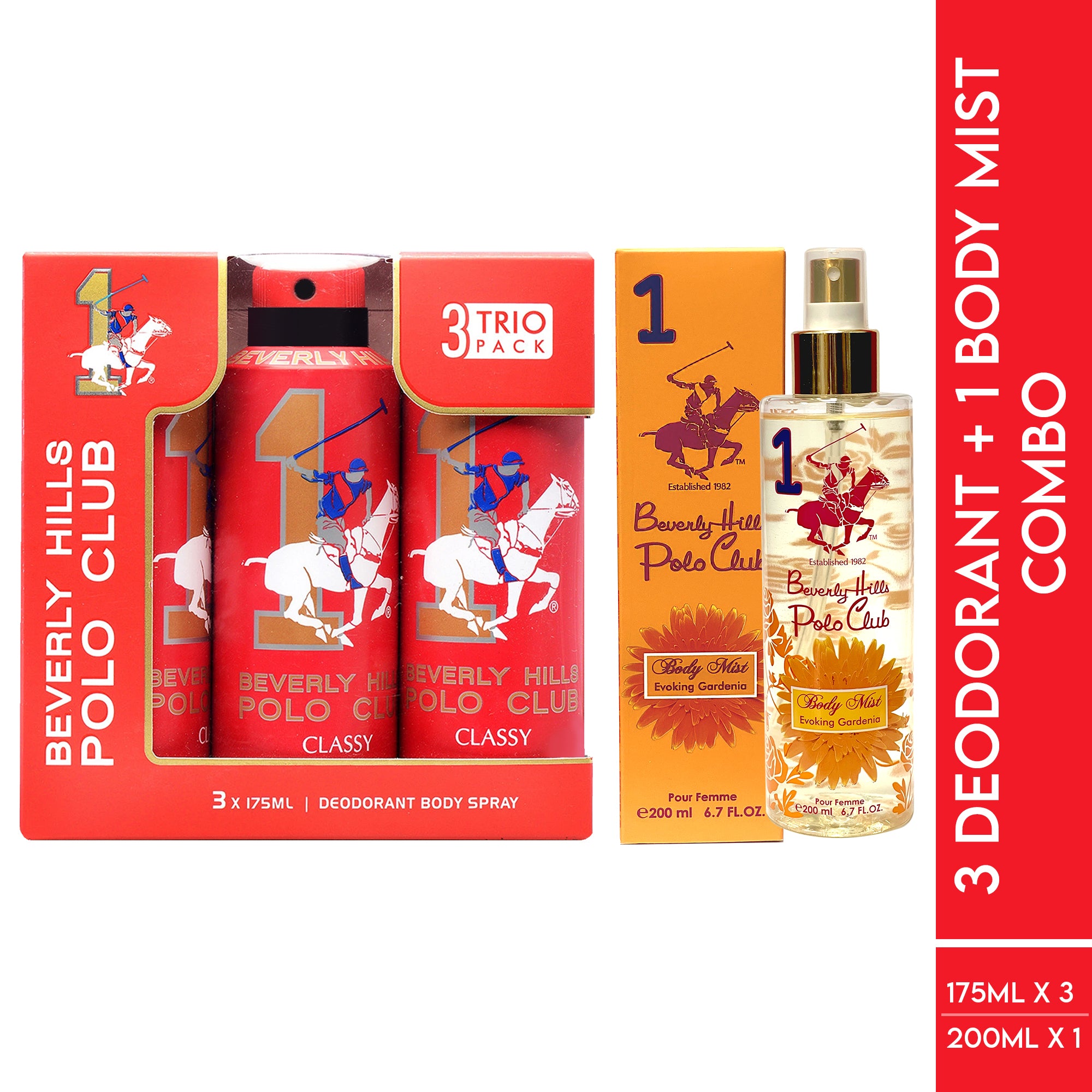 BHPC 3 CLASSY DEODORANT + 1 BODY MIST COMBO (3 X 175 ML + 1 X 200 ML)