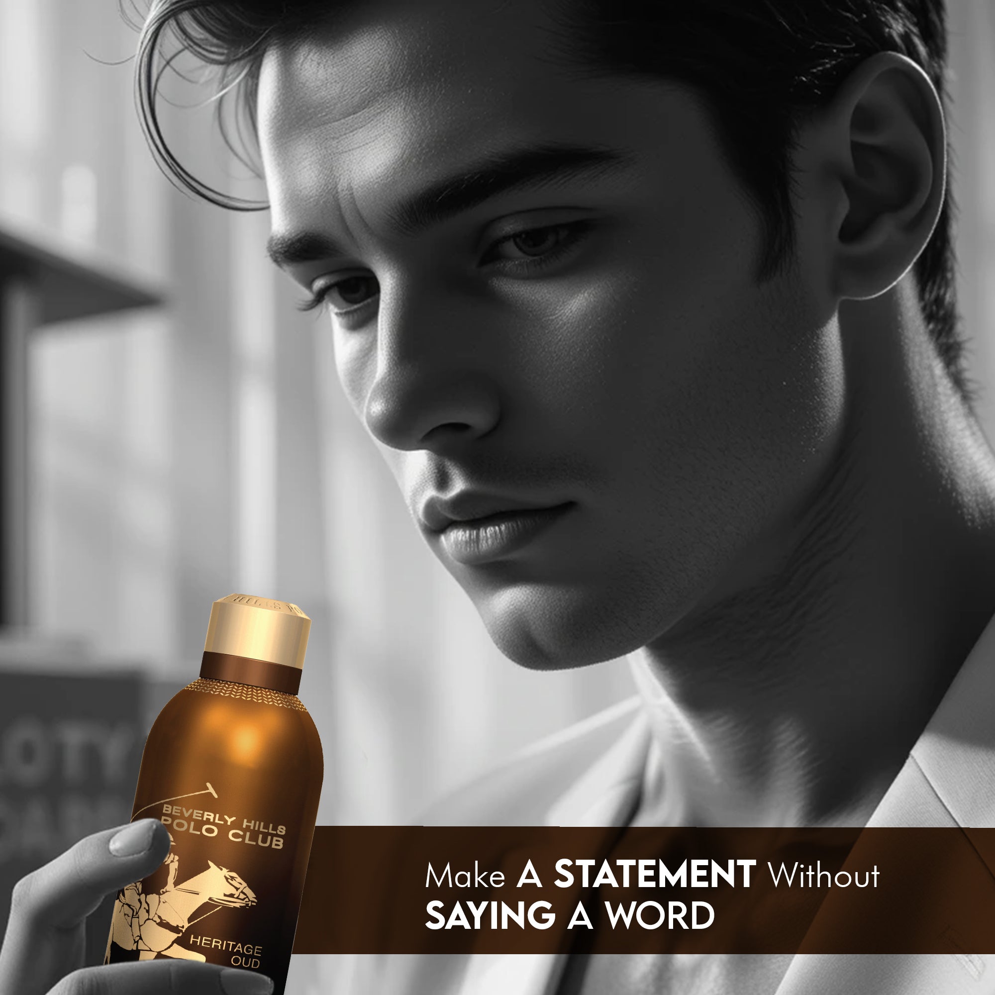Heritage Oud Prestige Parfum Body Spray - 300 ml, Deodorant for Men