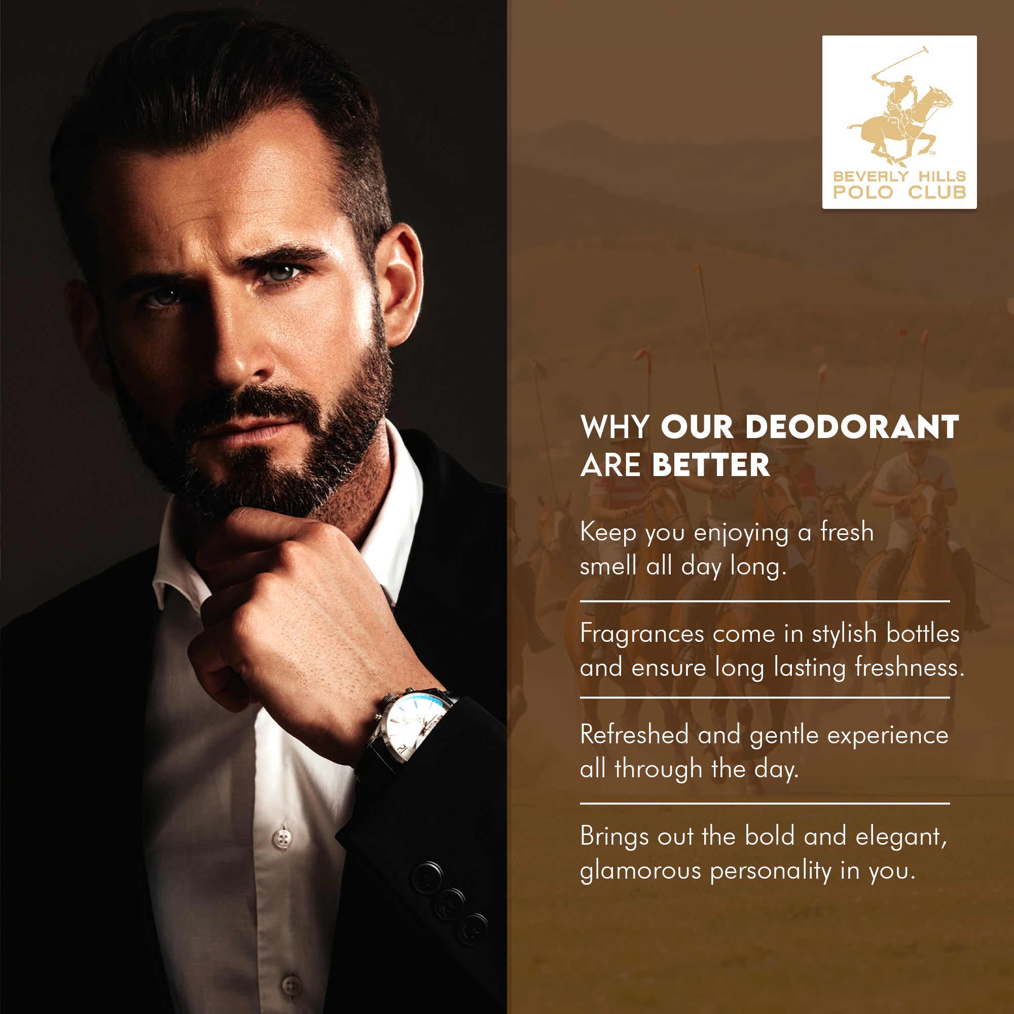 Heritage Oud Prestige Parfum Body Spray - 300 ml, Deodorant for Men